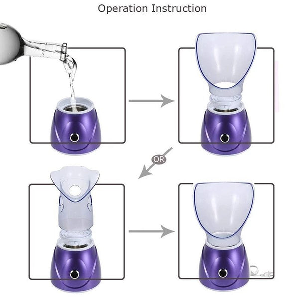Steam Facial Steamer & Inhaler for Blocked Nose