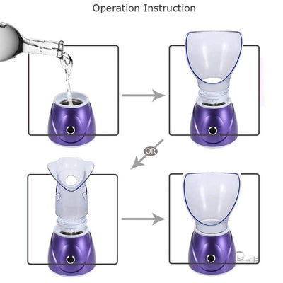 Steam Facial Steamer & Inhaler for Blocked Nose