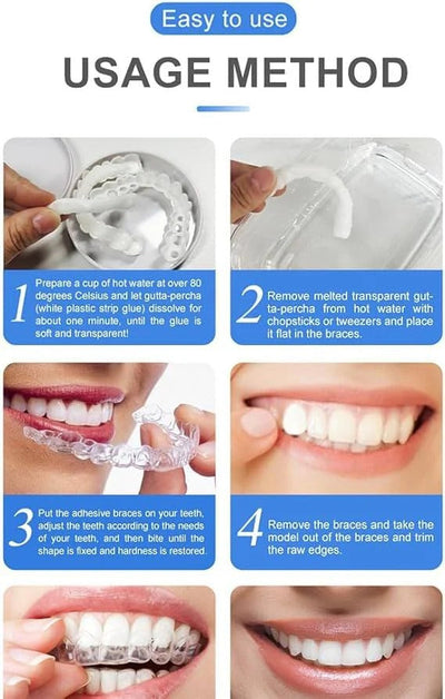 2 Pieces Silicone Imitation Braces Teeth Decoration Kits